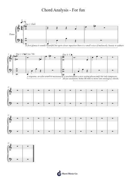 Chord Analysis - For fun Sheet Music by Gabe8192-Arr.Melra Consmer