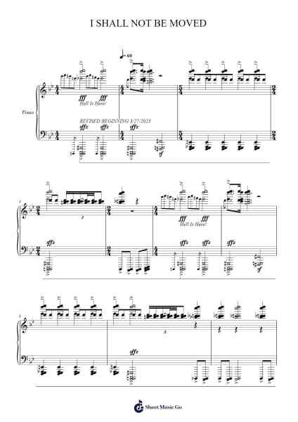 Black Symphonic Fantasy "I Shall Not Be Moved" for Strings Sheet Music by Dobing-Arr.Hulking Chilmund