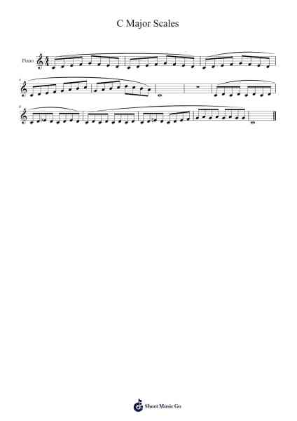 C Major Scales Sheet Music by Composer-Arr.Harloise Hanett