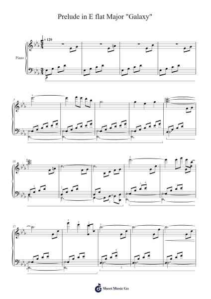 Prelude in E flat Major "Galaxy" Sheet Music by Jayda-Arr.Gwensey Brookving