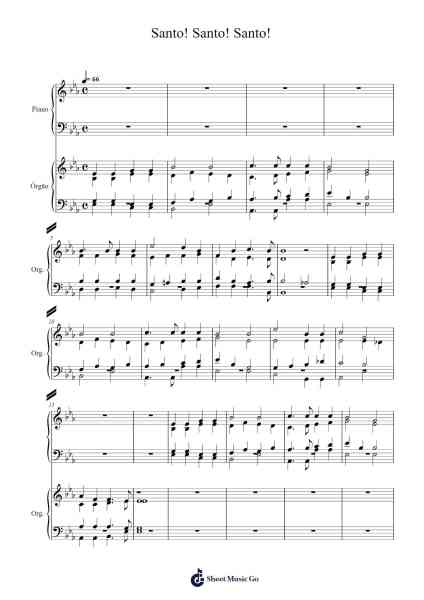 Santo! Santo! Santo! Sheet Music by John Bacchus Dyke-Arr.Faitheva Carite