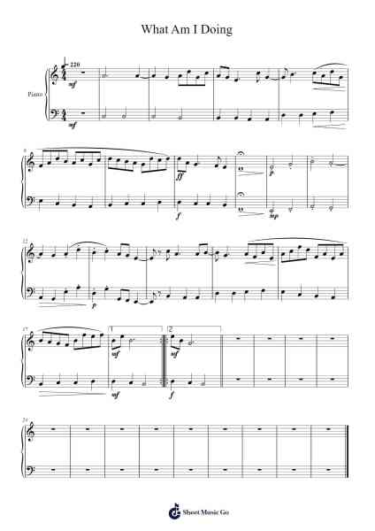What Am I Doing Sheet Music by Muwey-Arr.Leethey Yvetteroll