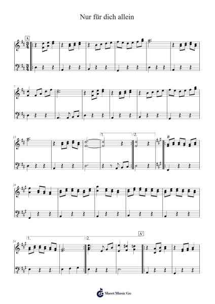 Nur für dich allein Sheet Music by Herbert Pixner-Arr.Hilye