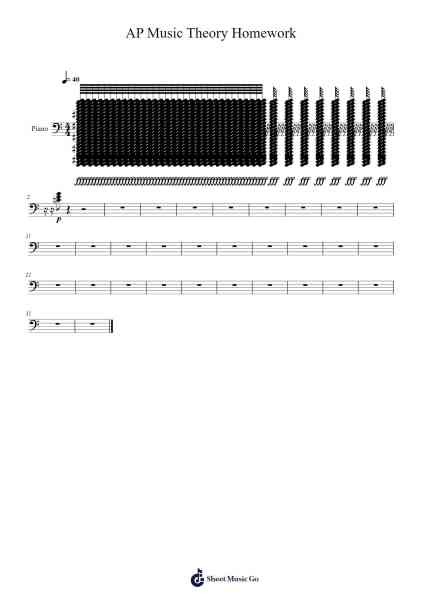 AP Music Theory Homework Sheet Music by Frenold-Arr.Roxanses Newmorse