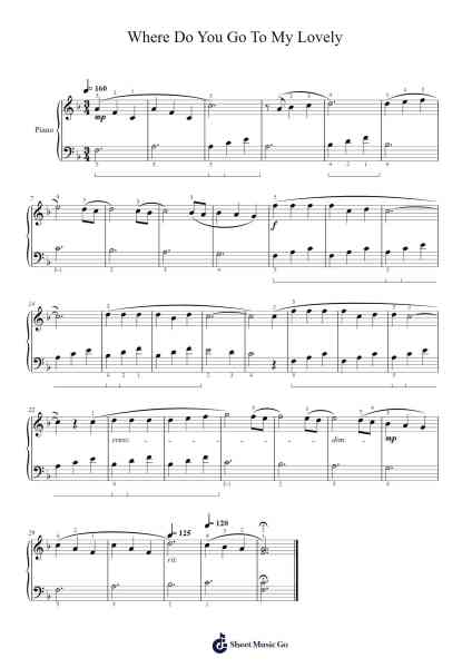 Where Do You Go To My Lovely 樂譜由 Peter Sarstedt - 編曲 Ivessid