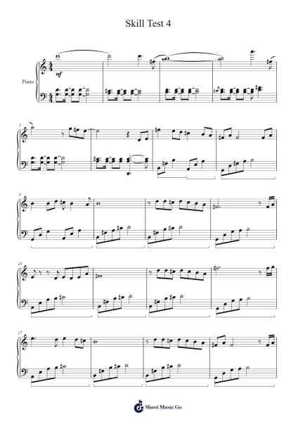 Skill Test 4 Sheet Music by Tham Qin Hui/Rachel Ee Yin Xuan-Arr.Herloyd