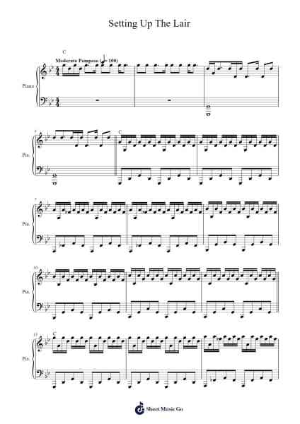 Setting Up The Lair Sheet Music by Blake Neely-Arr.Wildeh Francesgrace