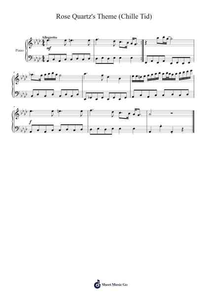 Rose Quartz's Theme (Chille Tid) Sheet Music by aivi/surasshu-Arr.Fredcamp Viomia