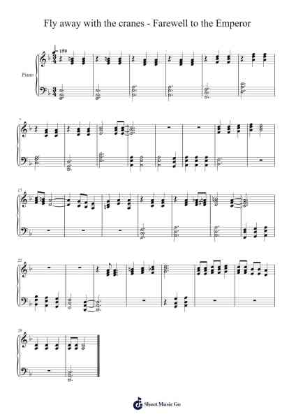 Fly away with the cranes - Farewell to the Emperor Sheet Music by Vesa Pentikäinen-Arr.Bardtrid