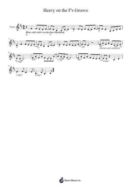 Heavy on the F's Groove Sheet Music by Colvans-Arr.Bunharine Coftroy