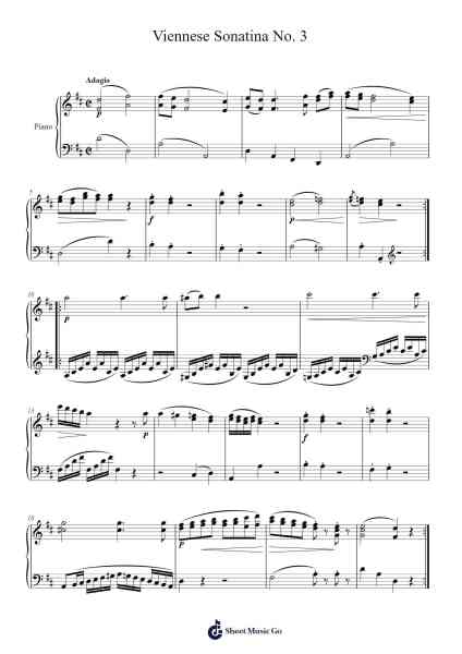 Viennese Sonatina No. 3 Sheet Music by Wolfgang Amadeus Mozart-Arr.Trelyn