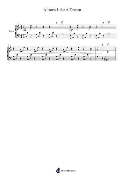 Almost Like A Dream Sheet Music by Misc Soundtrack-Arr.Zoethodore Strakerr