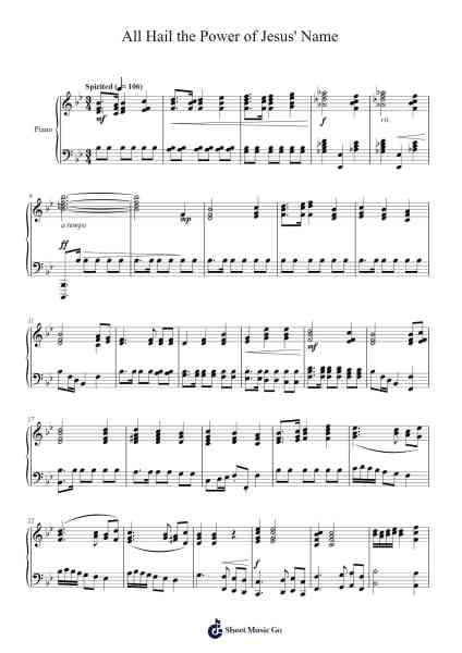 All Hail the Power of Jesus' Name Sheet Music by James Ellor-Arr.Virquinn Hoodvid