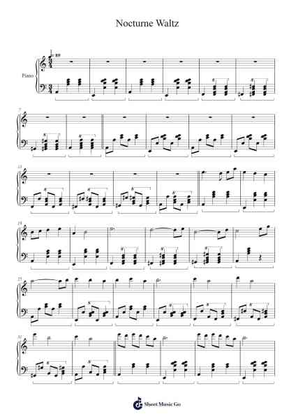 Nocturne Waltz Sheet Music by Basil M Jose-Arr.Bettiane Rexpoe