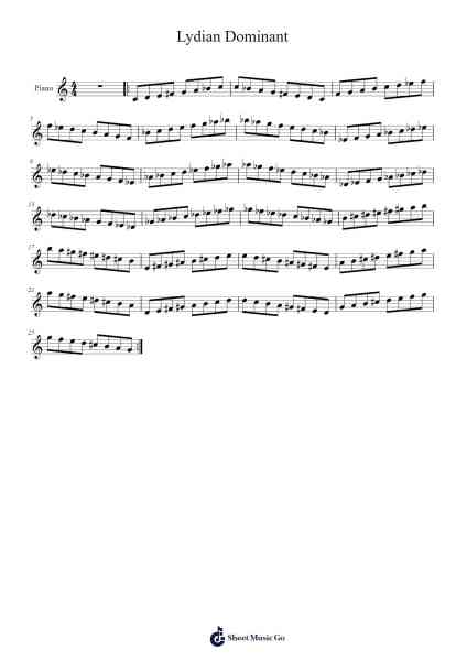 Lydian Dominant Sheet Music by -Arr.Shamens Xedric