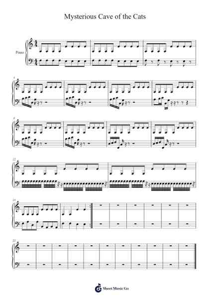 Mysterious Cave of the Cats Sheet Music by Sai-Arr.Ribloor