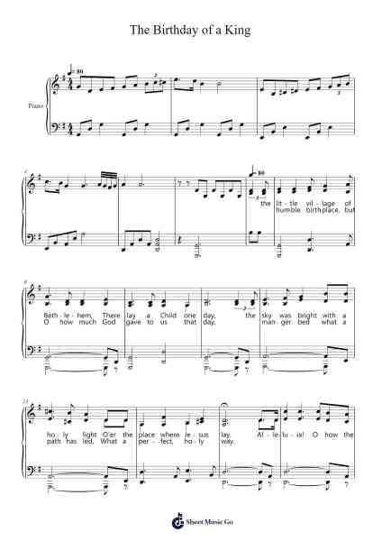 The Birthday of a King Sheet Music by William Harold Neidlinger-Arr.Kebert Jehan