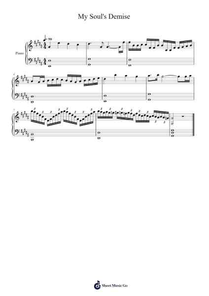 My Soul's Demise Sheet Music by Blackbriar-Arr.Sigwy Lorxine