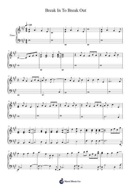 Break In To Break Out Sheet Music by Shoji Meguro-Arr.Churmike