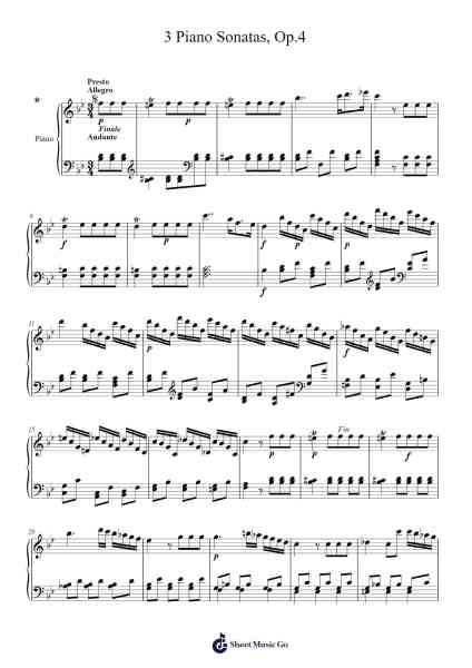 3 Piano Sonatas, Op. 4 Sheet Music by Hyacinthe Jadin-Arr.Duttnin Moulnorth