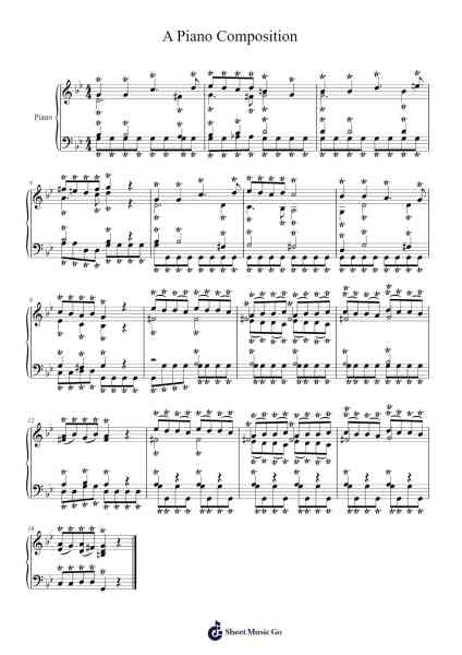 A Piano Composition 樂譜由 undefined - 編曲 Blithefrey