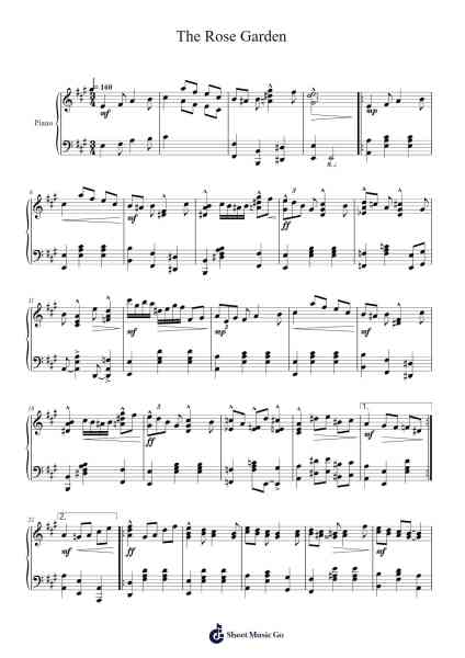 The Rose Garden Sheet Music by Stilkim-Arr.Denre