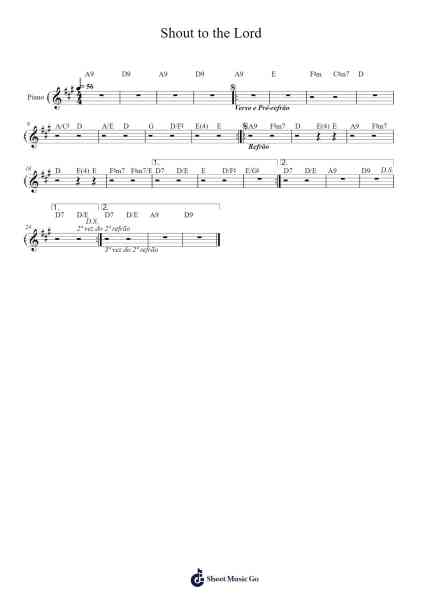 Shout to the Lord Sheet Music by Darlene Zschech-Arr.Alruth