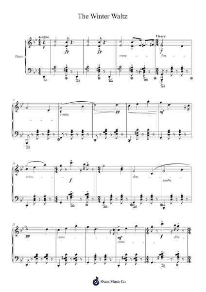 The Winter Waltz Sheet Music by Gibmann-Arr.Wildmy