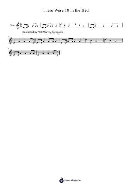 There Were 10 in the Bed Sheet Music by -Arr.Huttwer Sampland
