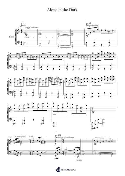 Alone in the Dark Sheet Music by Philippe Vachey-Arr.Humbryce Vanral