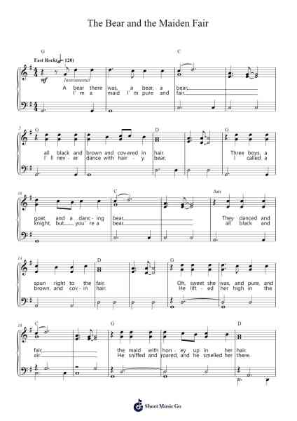The Bear and the Maiden Fair Sheet Music by The Hold Steady/Ramin Djawadi/George R.R. Martin-Arr.Hearstlynch