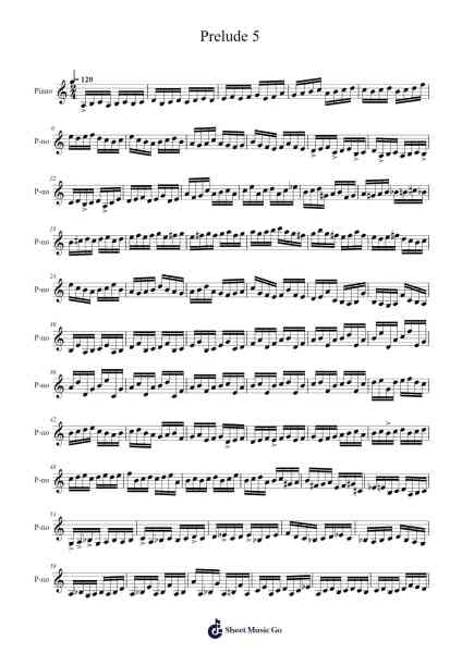 Prelude 5 Sheet Music by Murtes Joycecia-Arr.Wooraine Fintis