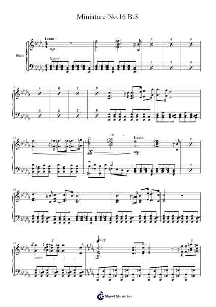 Miniature No. 16 in B Minor, B.3 Sheet Music by Pricerhys-Arr.Thoclare