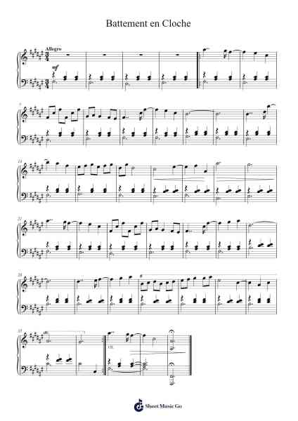 Battement en Cloche Sheet Music by Unknown author-Arr.Childvian Petsibyl
