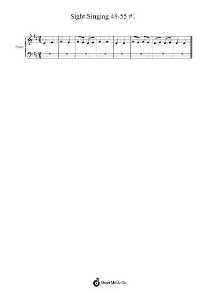 Sight Singing 48-55 #1 Sheet Music by Austin Tie-Arr.Nagrid
