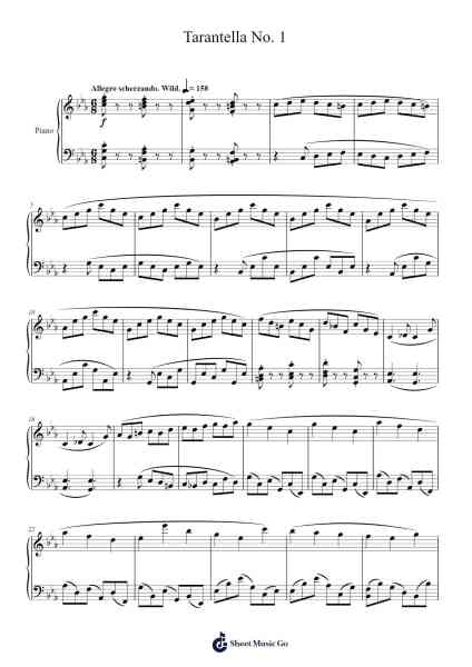 Tarantella No. 1 Sheet Music by Sir Ya-bookie-Arr.Jonesvi Regbach