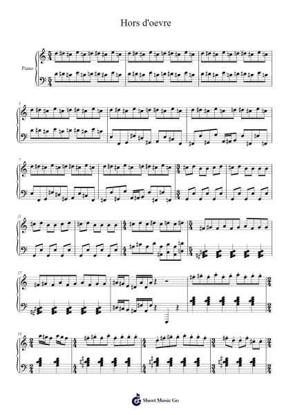 Hors d'oevre Sheet Music by undefined-Arr.Springgene