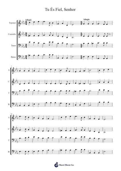 Tu És Fiel, Senhor Sheet Music by Chuab-Arr.Mattvey Chilrick