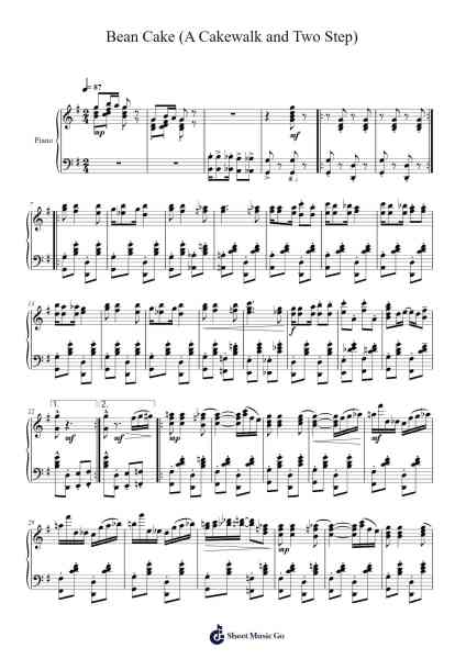Bean Cake (A Cakewalk and Two Step) Sheet Music by Janhan-Arr.Sanhan Eipscius