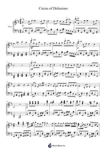 Circus of Delusions Sheet Music by Cryloyd Chloeyork-Arr.Betbur