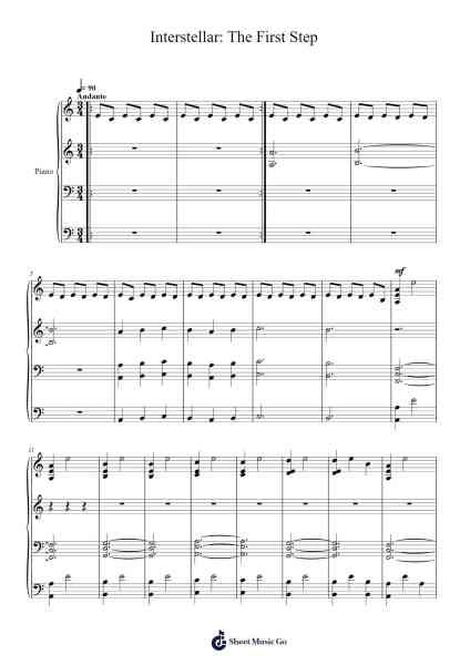 Interstellar: First Step Sheet Music by Hans Zimmer-Arr.Bloombach
