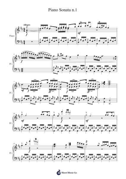 Piano Sonata No. 1 Sheet Music by Kehill Holmesscott-Arr.Chestom