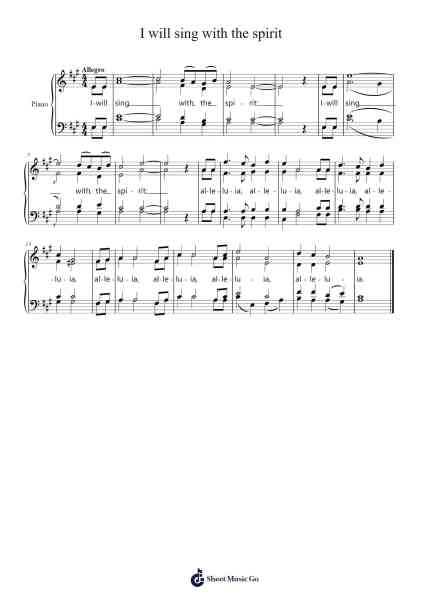 I will sing with the spirit Sheet Music by John Rutter-Arr.Brownend Bonckey