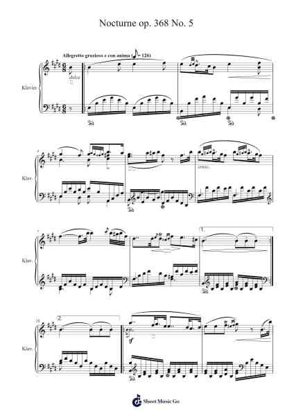 Nocturne Op. 368 No. 5 Sheet Music by Carl Czerny-Arr.Hedrex Kimriah