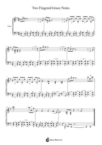 Two Fingered Grace Notes Sheet Music by -Arr.Krispert
