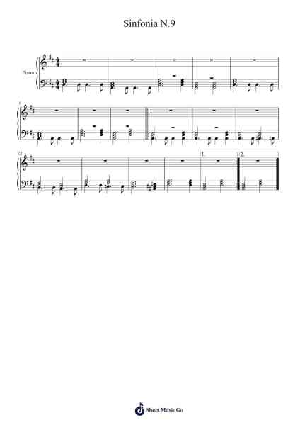 Sinfonia N.9 Sheet Music by Ludwig van Beethoven-Arr.Duttcash Cornie