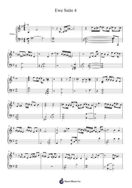 Ewe Suite No. 4 Sheet Music by Lee Gerstmann-Arr.Yedle Adelo