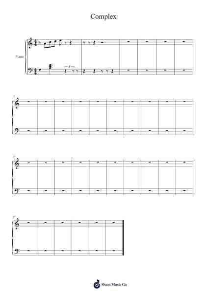 Complex Sheet Music by Levi Giang-Arr.Louiste