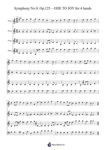 Symphony No. 9 in D Minor, Op. 125: IV. Ode to Joy Sheet Music by Ludwig van Beethoven-Arr.Spenky Chloelith