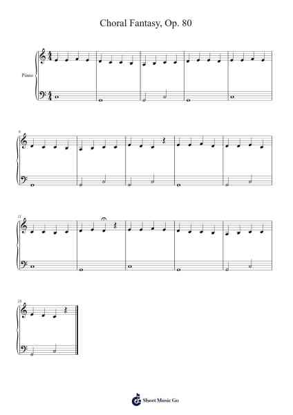 Choral Fantasy in C Minor, Op. 80 Sheet Music by Ludwig van Beethoven-Arr.Carlwilde Yonngcam